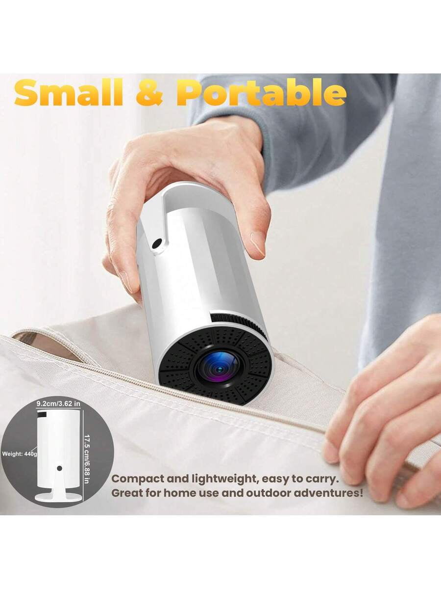 Mini Smart Projector: 4K/1080P WiFi Bluetooth Android 11.0 Auto Keystone Portable Outdoor Projector for Home Theater, Camping, Parties with Remote Control