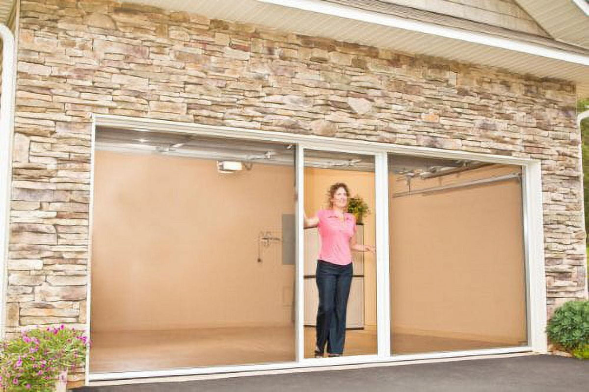 Lifestyle Screens 16'x7' Brownstone Frame; 17x20 Black PVC-coated Polyester Fabric; *** WITHOUT PASSAGE DOOR *****