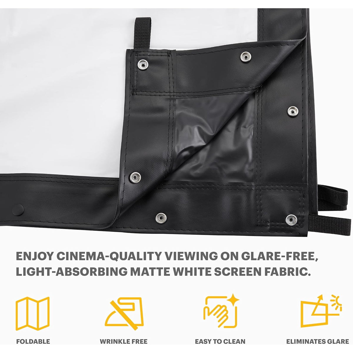 KODAK 150” Replacement Dual Projector Screen, Fast Fold Front & Rear Projection Backdrop - White