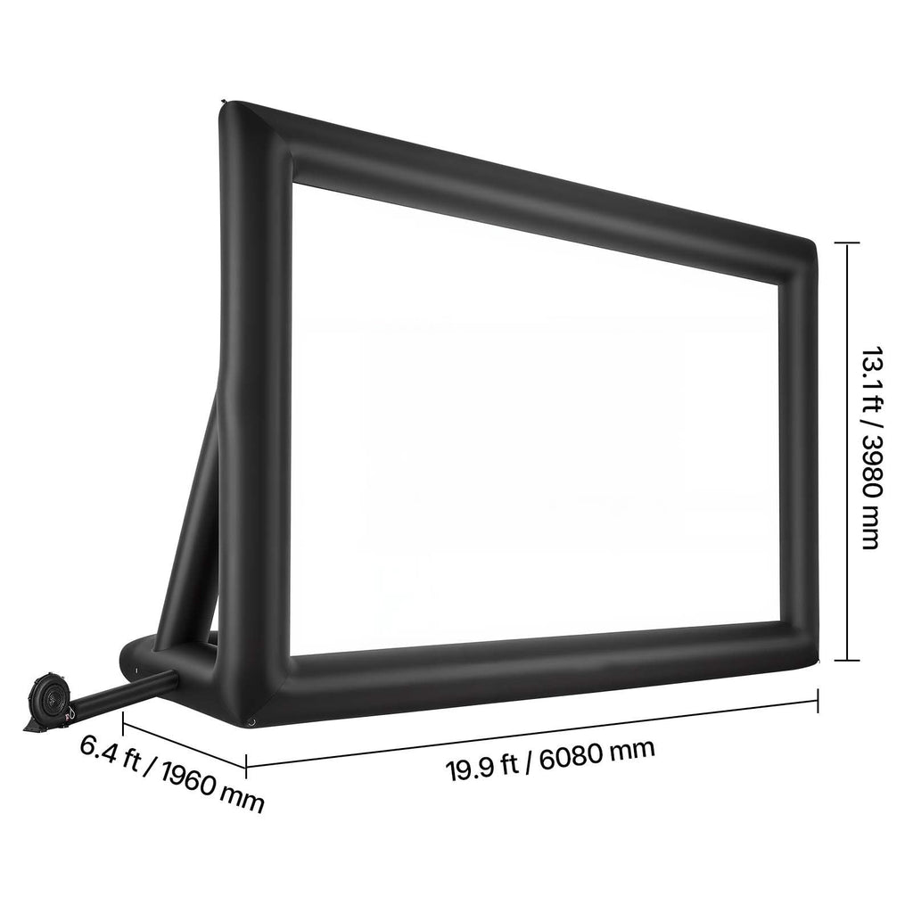 KFFKFF 24 ft Inflatable Outdoor Projection Screen with Storage Bag, Dual-Sided Viewing, Quick Setup, Perfect for Backyard Movie Nights and Events