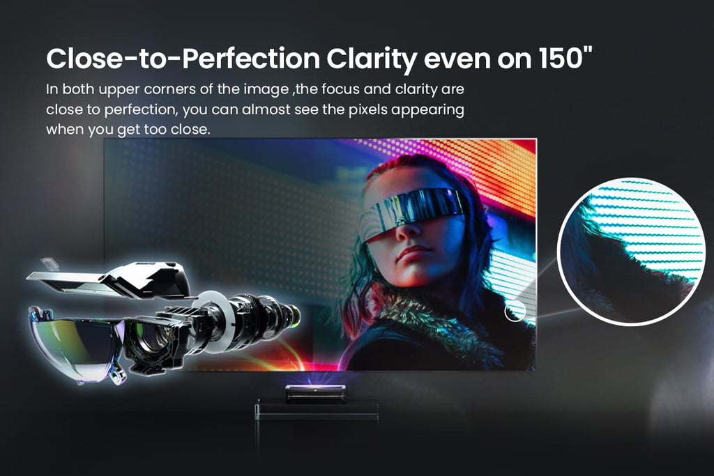 AWOL Vision LTV-3000 Pro 4K Ultra Short Throw Triple Laser Projector, 0.25:1 ratio