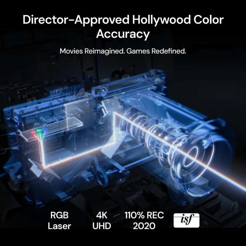 Valerion VisionMaster Pro2 4K Triple Laser Projector ，3000 ISO Lumens, HDR10+, IMAX, Google TV– Nocturne Blue