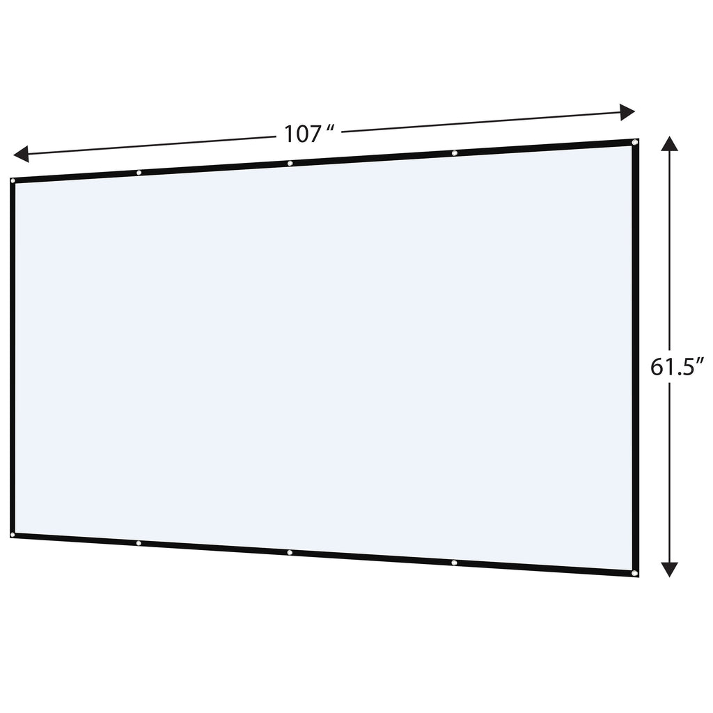 onn 120 in 16:9 Portable Indoor/Outdoor Wall-Mounted Theater Projection Screen