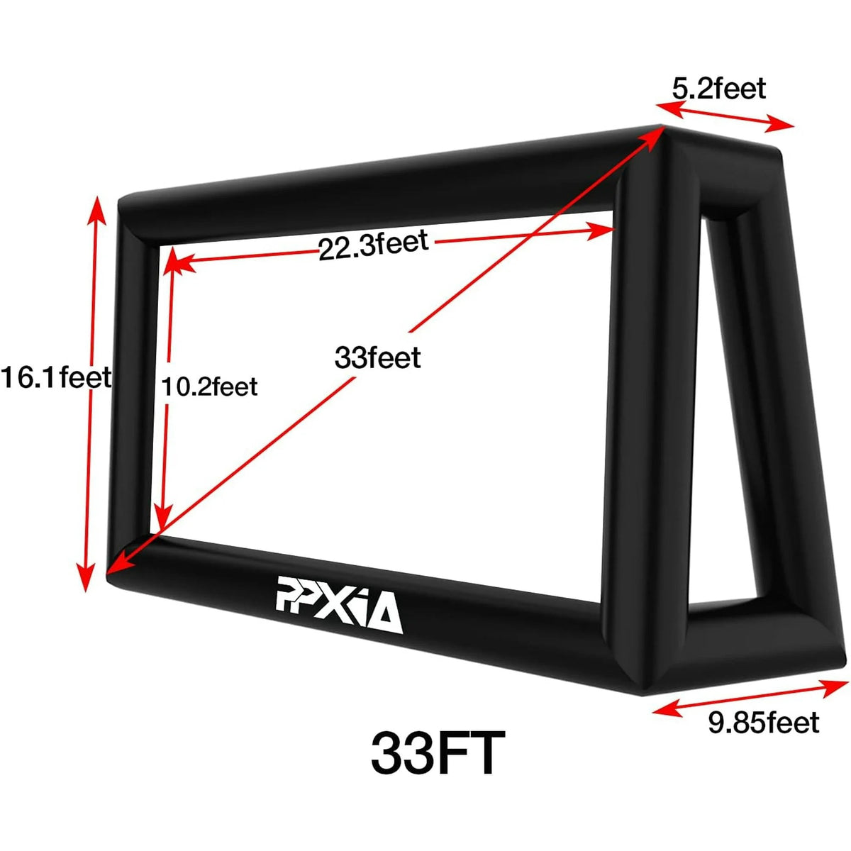 PPXIA 33FT Inflatable Outdoor Projector Movie Screen, Front & Rear Projection with Blower & Storage Bag, Portable Easy Setup for Backyard Party Indoor Outdoor Movie Night