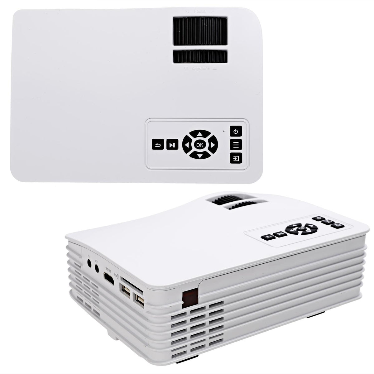 Compact Multimedia Projector, HD 1080p Support, Up to 130" inch Display,1000Lumen BETT