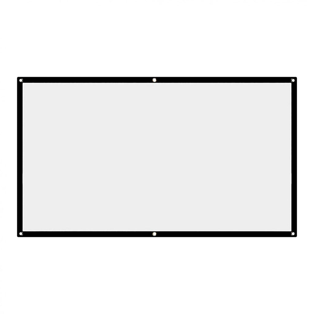 60 Inch Projector Screen,White Projector Screen,Portable Foldable Projector Screen – 16:9 HD Anti-Crease Wall Mount for Home Theatre, Outdoor Movies, Gaming & Office Presentations