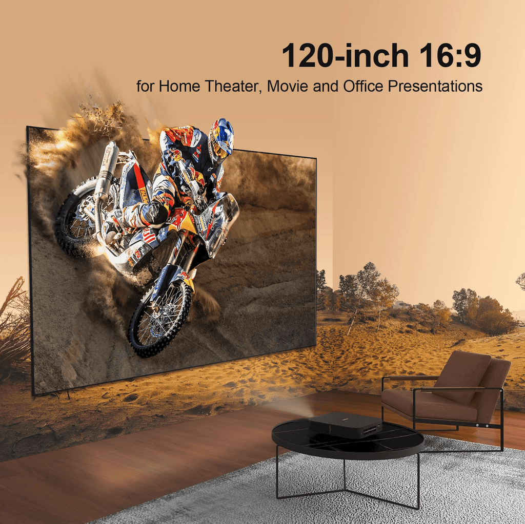 NEX FUTURE Indoor Wall Mount 120" Frame Projector Screen, Gray