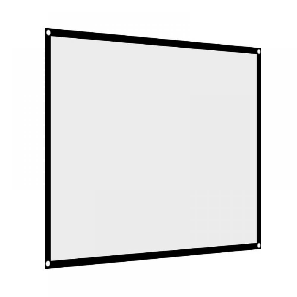72 Inch Manual Pull-Down Projector Screen Wall Mount