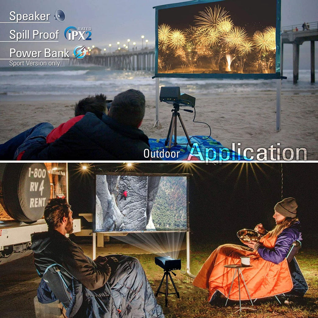 Elite Projector MosicGO Sport - DLP projector - RGB LED - portable - 1000 ANSI lumens - Full HD (1920 x 1080) - 1080p - ultra short-throw lens