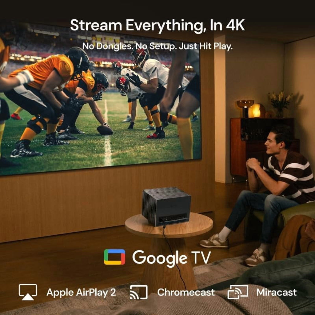 Valerion VisionMaster Pro2 4K Triple Laser Projector ，3000 ISO Lumens, HDR10+, IMAX, Google TV– Nocturne Blue
