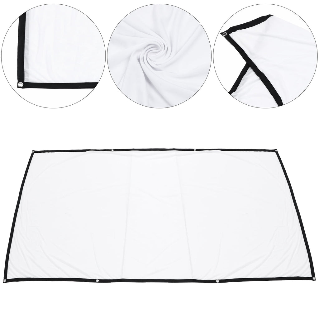 FELTECHELECTR 1Pc White Projector Screen Cloth For Home Theater And Business 100 Inches