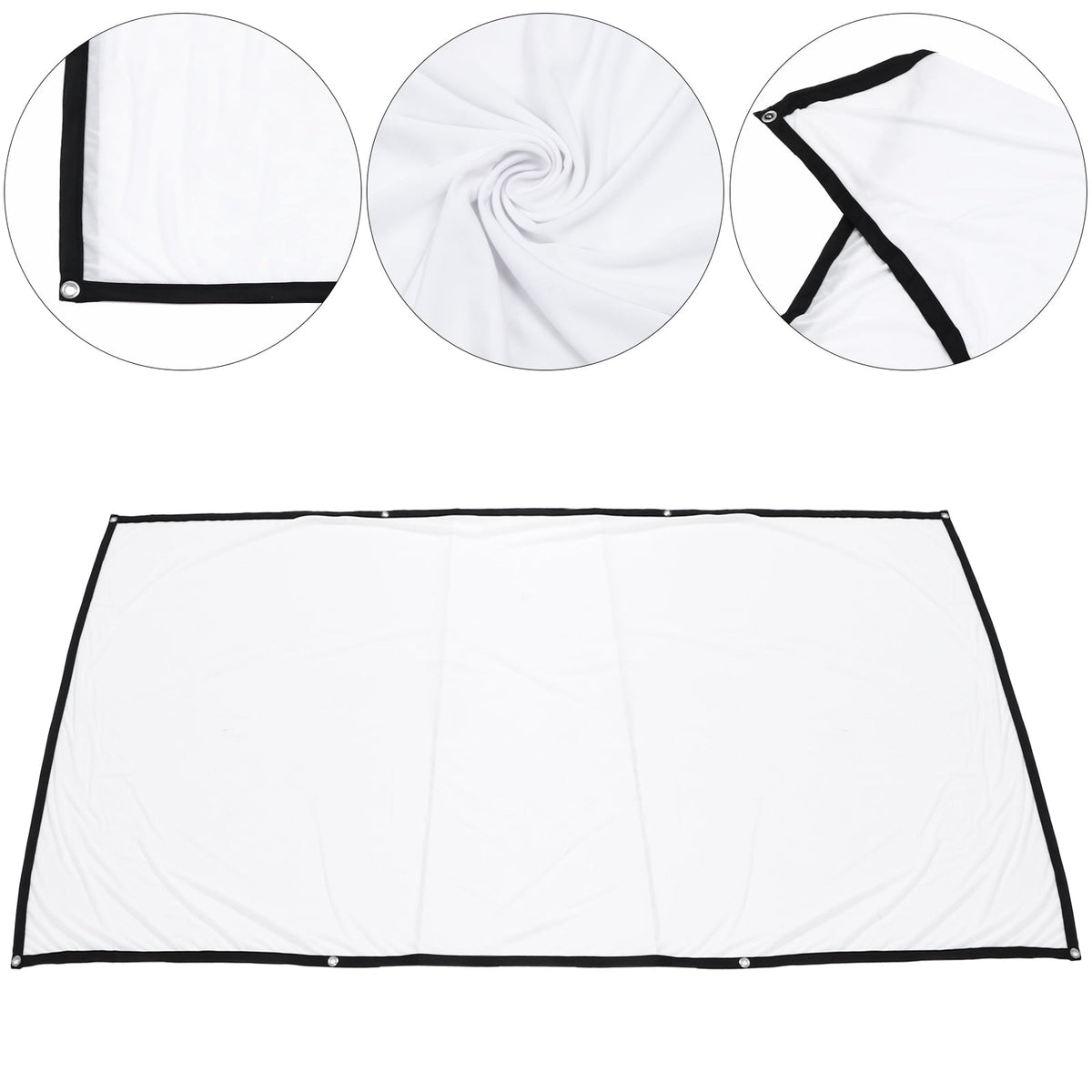 FELTECHELECTR 1Pc White Projector Screen Cloth For Home Theater And Business 100 Inches