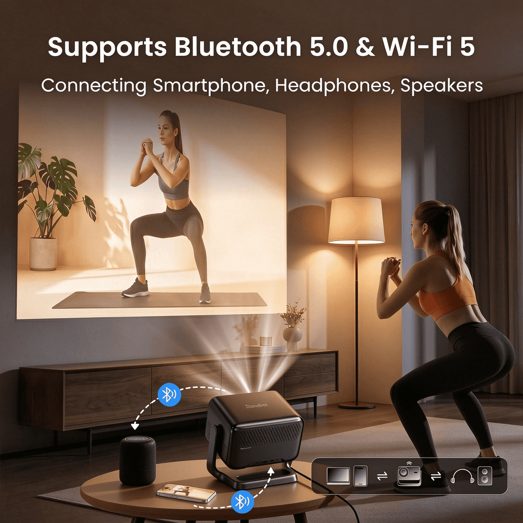 Dangbei N2 mini 1080P Projector with Wifi and Bluetooth, Netflix Officially Licensed, Dolby Audio, Auto Keystone Correction