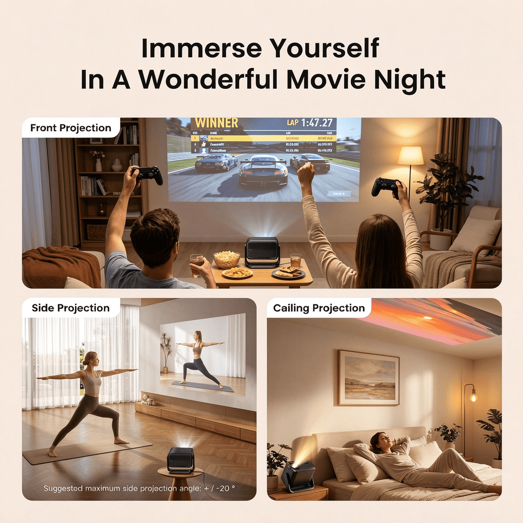 Dangbei N2 mini 1080P Projector with Wifi and Bluetooth, Netflix Officially Licensed, Dolby Audio, Auto Keystone Correction