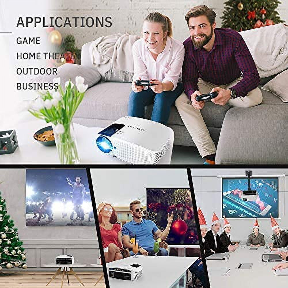 VANKYO Leisure 510 Full HD Movie Projector, Video Projector with 200" Projection Size, Support 1080P HDMI VGA AV USB with Free HDMI Cable and Carrying Bag (White)