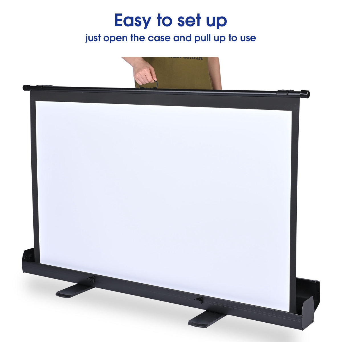 Yescom 60" Pull Up Portable Floor Projector Screen 48"x36" 1.3 Gain 4:3 HD Aluminum Case for Event