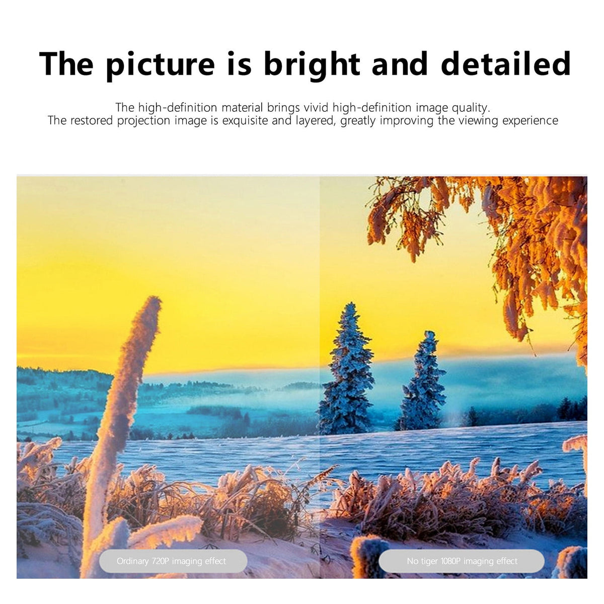 Foldable Portable Projector Screen 16:9 - Indoor Outdoor Movie Projection Screen Anti-Crease Double Sided Video Screen for Home Theater Camping Backyard Parties - with Storage Bag