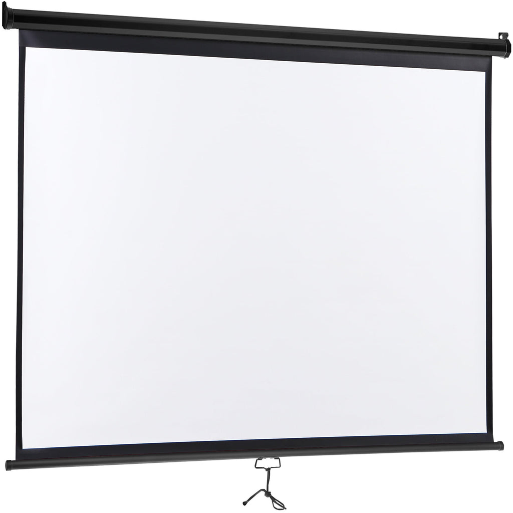 ZENSTYLE Projector Screen 72 inch 4:3 HD PVC Manual Projection Screen Home Theater Office Black