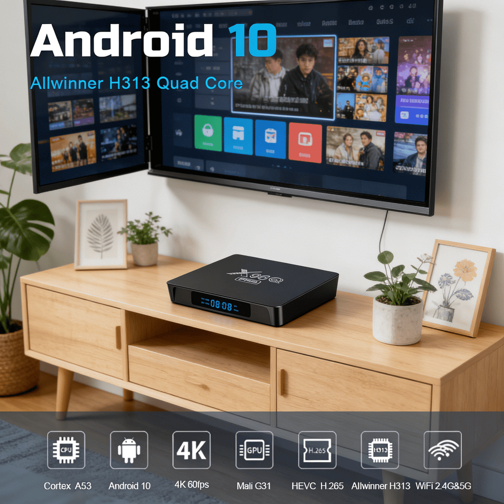 VORALYN 2026 New Android Smart Uhd 4K Internet Tv Set-Top Box,Quad-Core,4G&5G Wifi,Remote Control for Home Entertainment,Streaming,Gaming,Smart Tv Upgrades,Video Conferencing