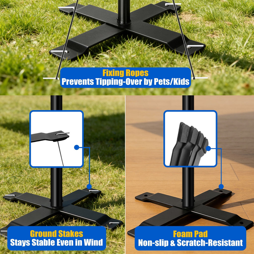 120inch Outdoor Projector Screen with Stand, 16:9 4K HD Portable Projector Screen with Carry Bag, Indoor Movie Projection Screen for Backyard, Camping, Home Theater