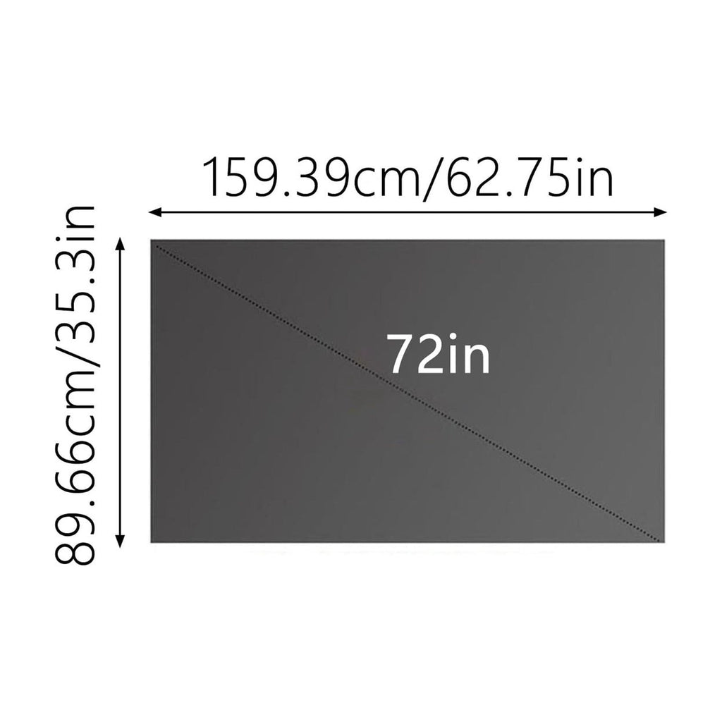 16:9 Foldable Metal Anti-Light Projector Screen 4K HD Metallic Coating Anti-Glare Portable Projection Curtain Indoor Outdoor Home Theater Movie Screen(Grey-60In)