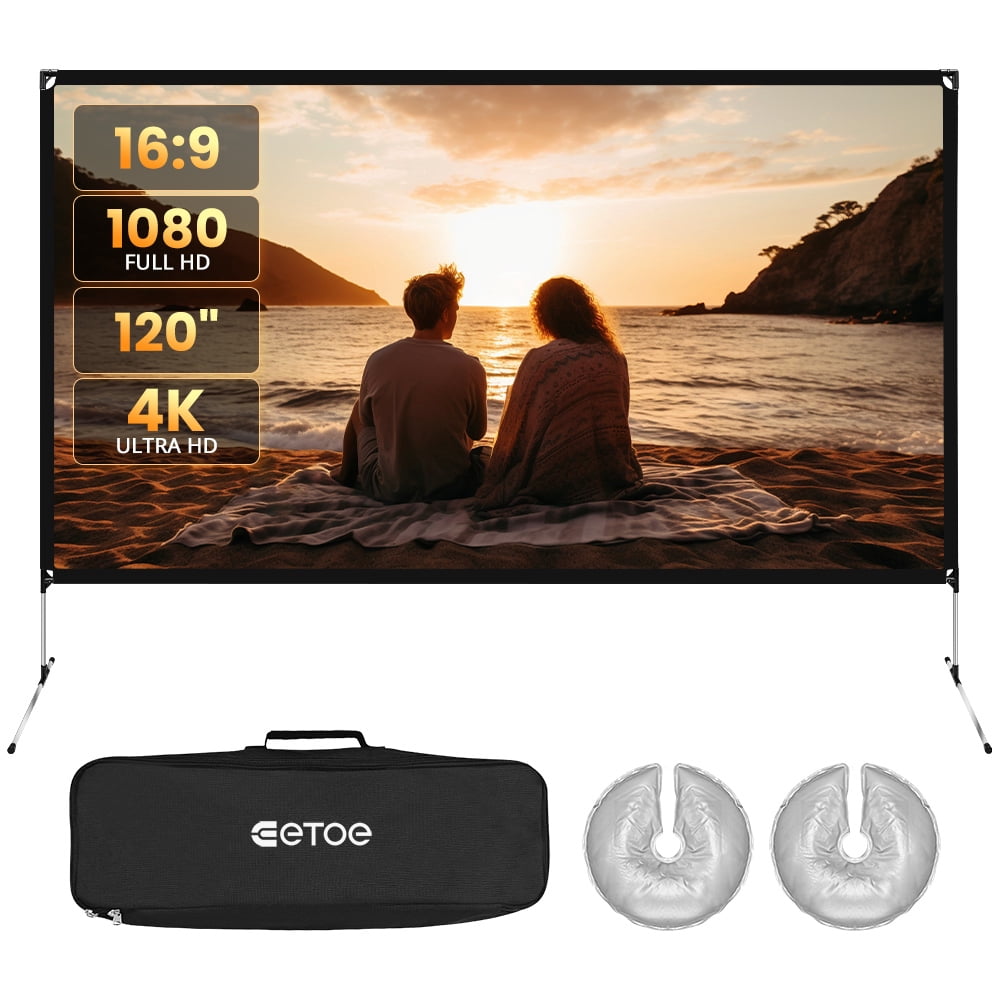 ETOE 50 inch 4:3 Projection Screen, 160° Viewing Angle
