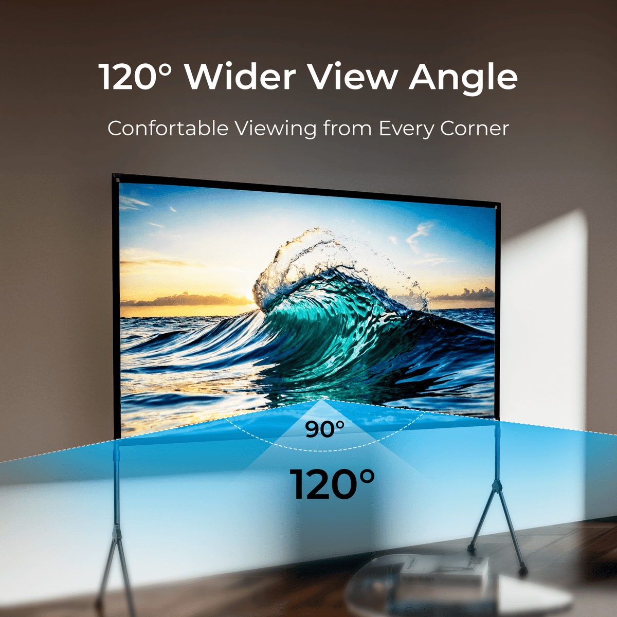 ULTIMEA E-ALR 100" 16:9 Home Projector Screen with Stand, Portable & Lightweight