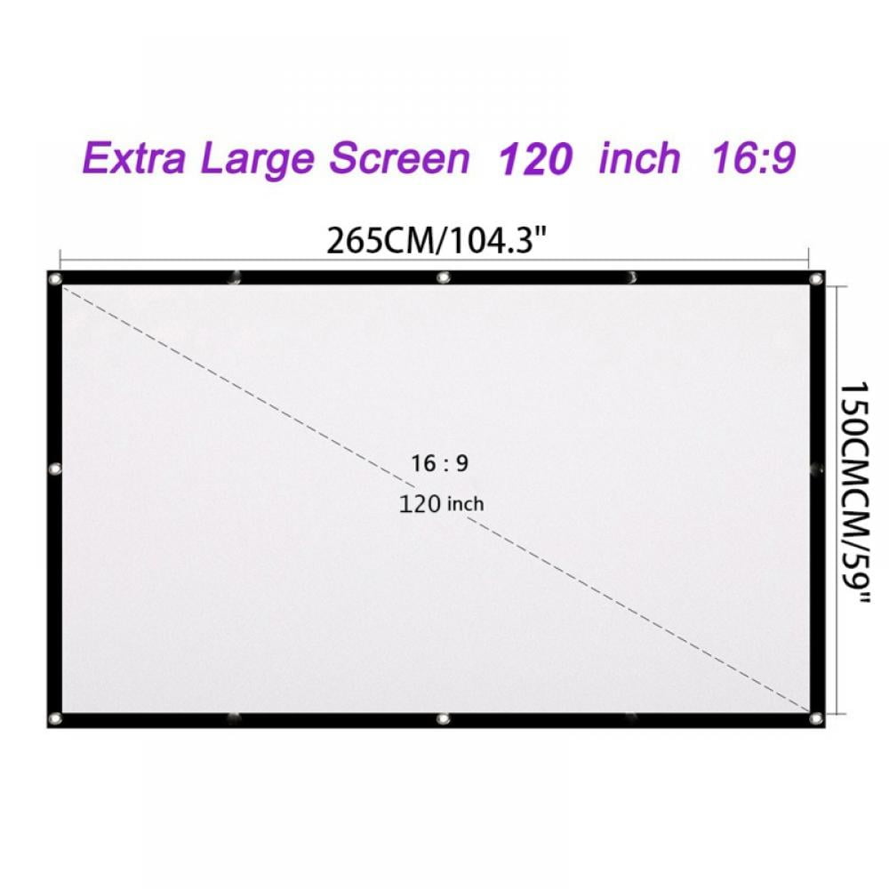 Yinrunx Standing 84" Portable Projector Screen, White