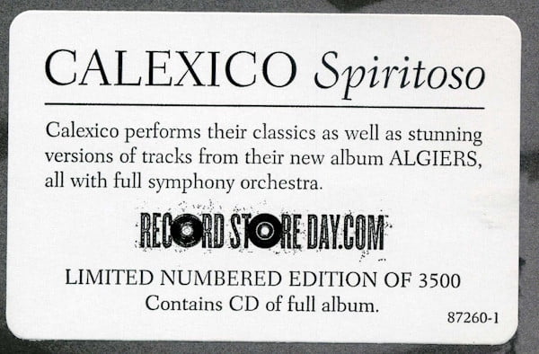 Calexico - Spiritoso | Mint (M) Mint (M)