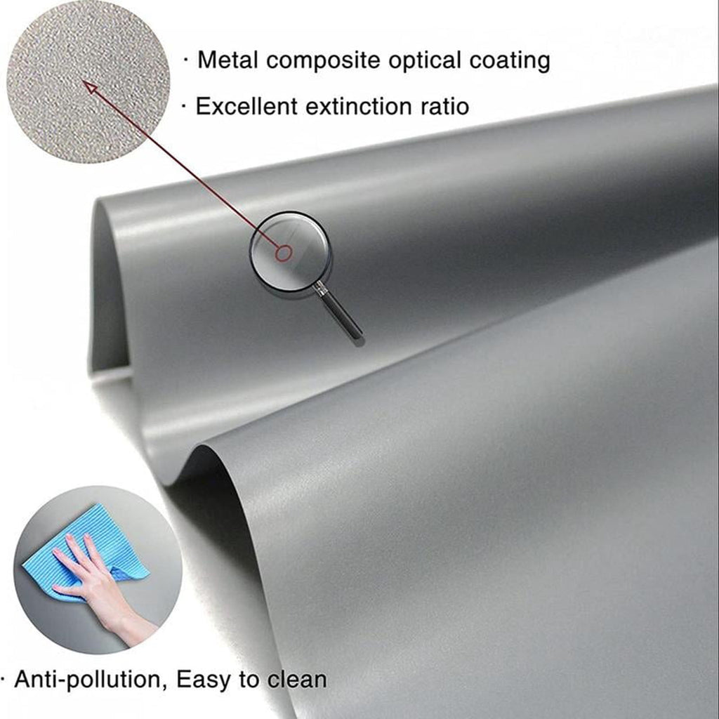 Grey Ambient Light Rejecting Projection Screen 4K Foldable Portable Anti-Glare Wall Mounted Display for Indoor Home Cinema Outdoor Movies 100 Inch