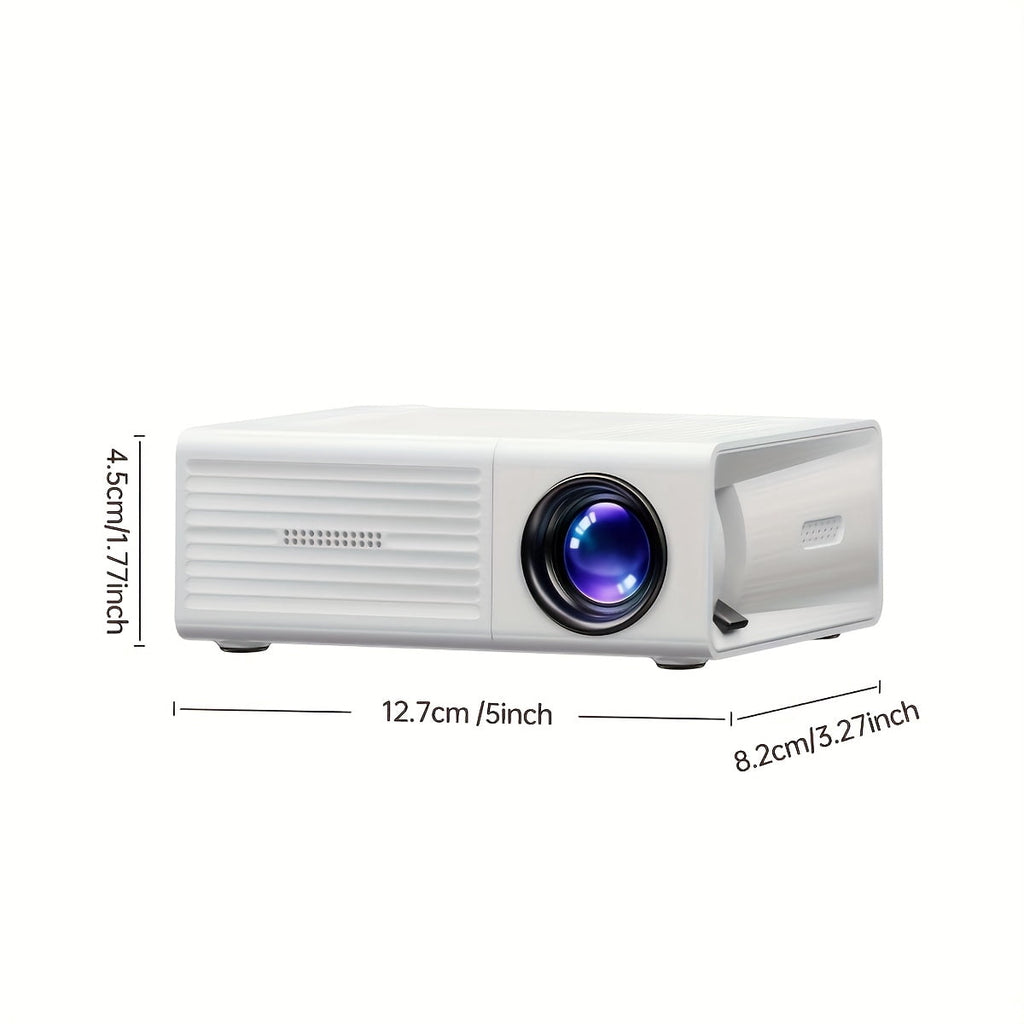 Mini Portable Projector Portable Video Projector with Full HD 4K Support, 720P Local, Smart Tv-Like LCD Display, Compatible with Smartphones/Tablets/Laptops, USB, for Theater, Gaming, Movies