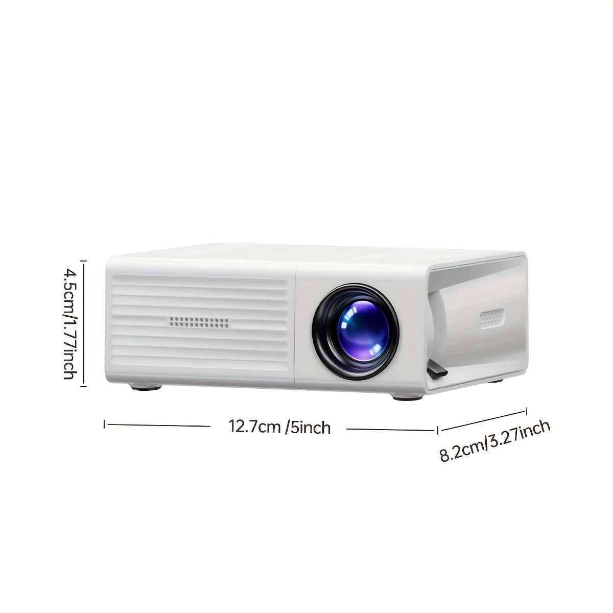 Mini Portable Projector Portable Video Projector with Full HD 4K Support, 720P Local, Smart Tv-Like LCD Display, Compatible with Smartphones/Tablets/Laptops, USB, for Theater, Gaming, Movies