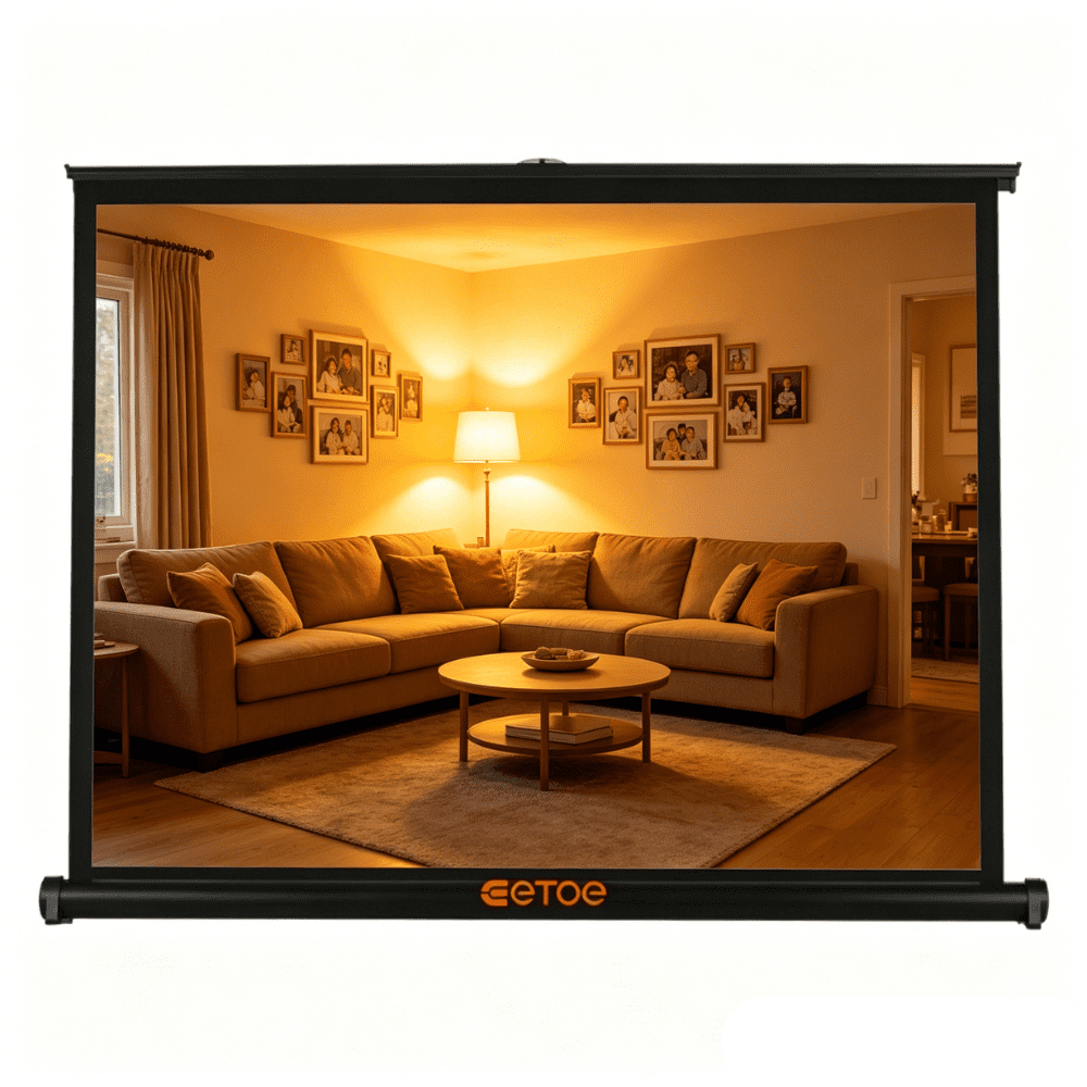 50 Inch 4:3 Projection Screen with 160° Wide Viewing Angle