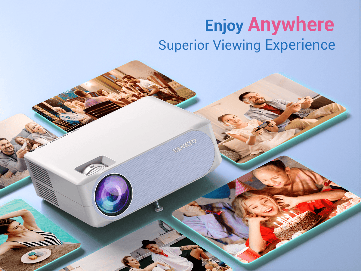 VANKYO Performance V630W Native 1080P Projector, Full HD 5G Wifi Projector with LCD Display, 120'' Screen included