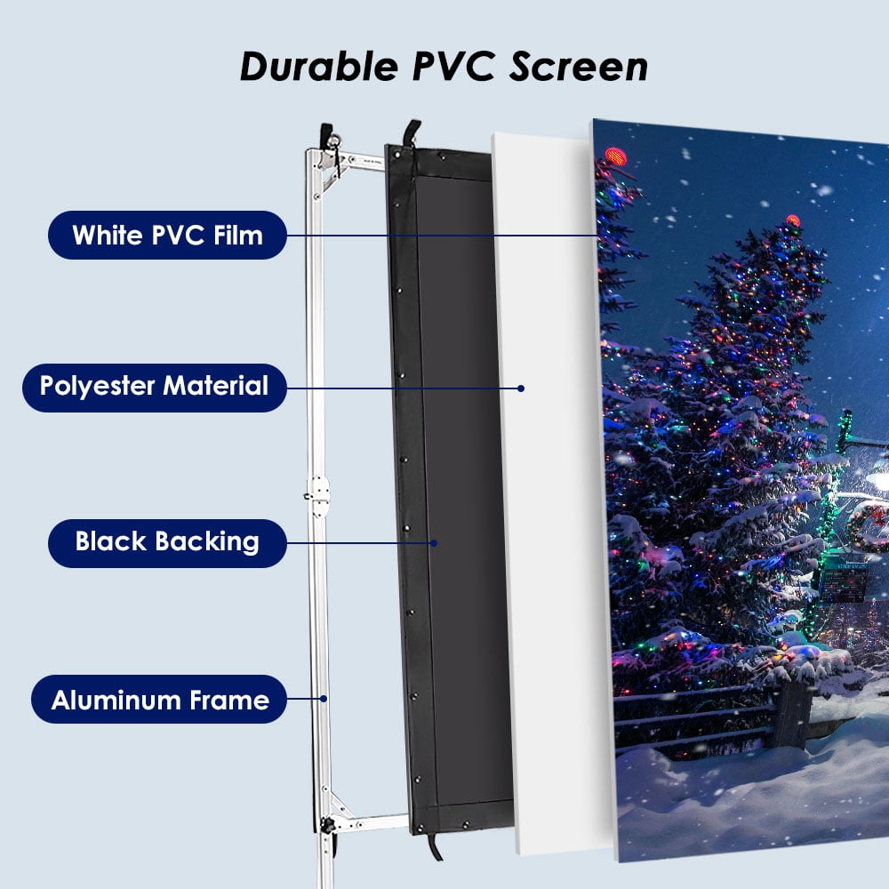 Yescom 60" Pull Up Portable Floor Projector Screen 48"x36" 1.3 Gain 4:3 HD Aluminum Case for Event