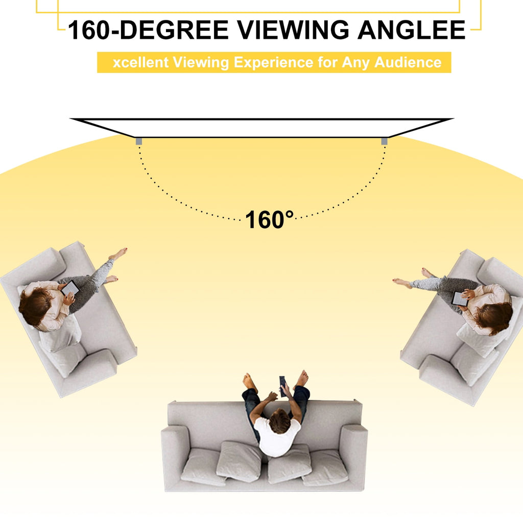 HOIN 100 inch Outdoor Projector Screen and Stand,16:9 Foldable Movies Screen Home Theater with Carry Bag