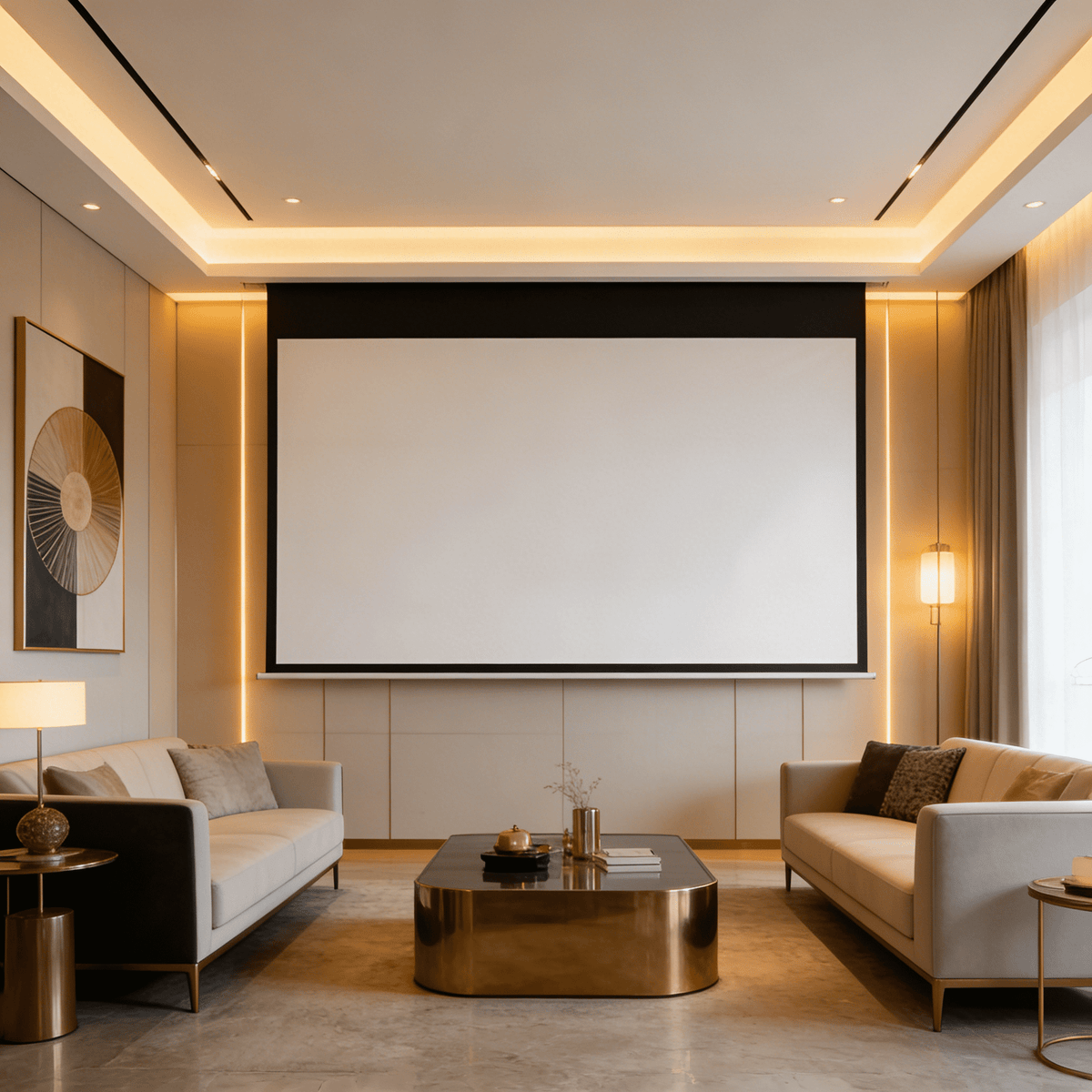 GJX 72 Inch Portable Projector Screen 4:3 Aspect Ratio, Foldable Anti-Crease Polyester Video Display with Hooks for Home Cinema, Classroom, Backyard Movies, and Outdoor Parties