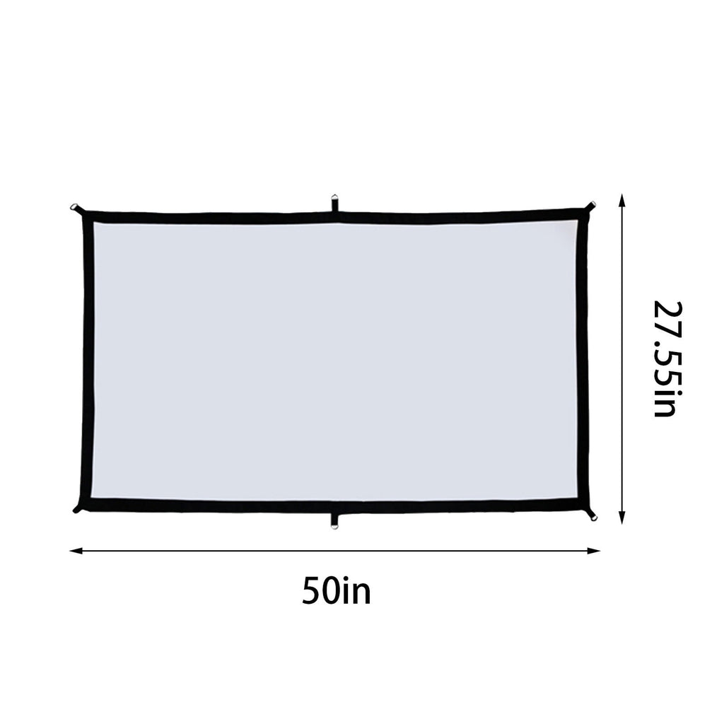 Christmas Savings 2024! Rvasteizo Projector Screen Movie Projector Screen 16:9 Foldable And Portable AntiCrease Indoor Outdoor Projection Double Sided Video Projector Screen For Home, Party, Camp