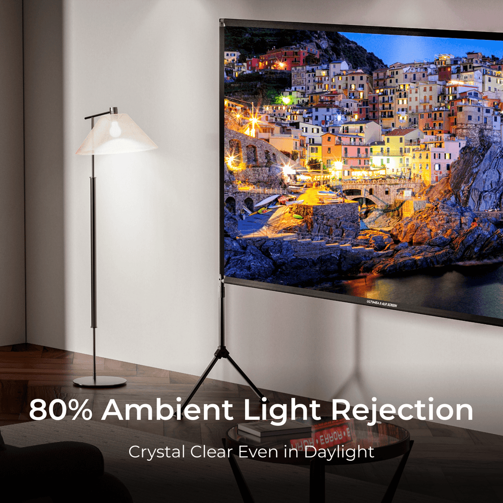 ULTIMEA E-ALR 100" 16:9 Home Projector Screen with Stand, Portable & Lightweight
