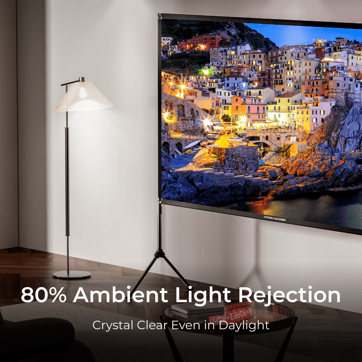 ULTIMEA E-ALR 100" 16:9 Home Projector Screen with Stand, Portable & Lightweight