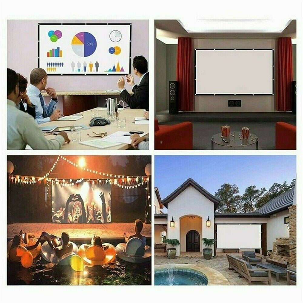 LINKPAL 60 Inch Projector Screen, Portable and Foldable Projector Screen, Double Sided Video Projector for Home, Outdoor, Office, Classroom, Wrinkle Free, Washable, Mildew Resistant