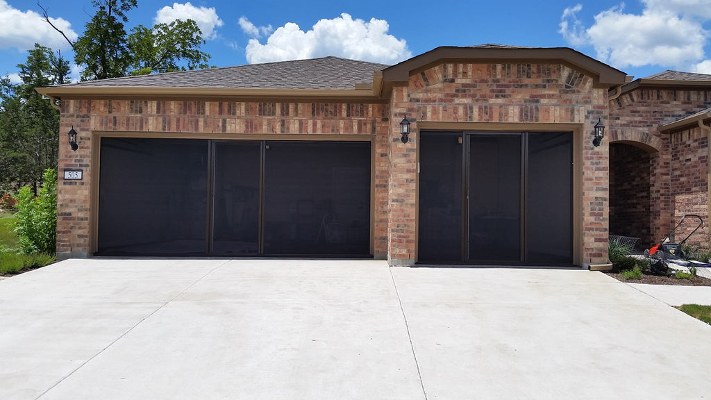Lifestyle Screens 12'x10' Brownstone Frame; 17x20 Black PVC-coated Polyester Fabric