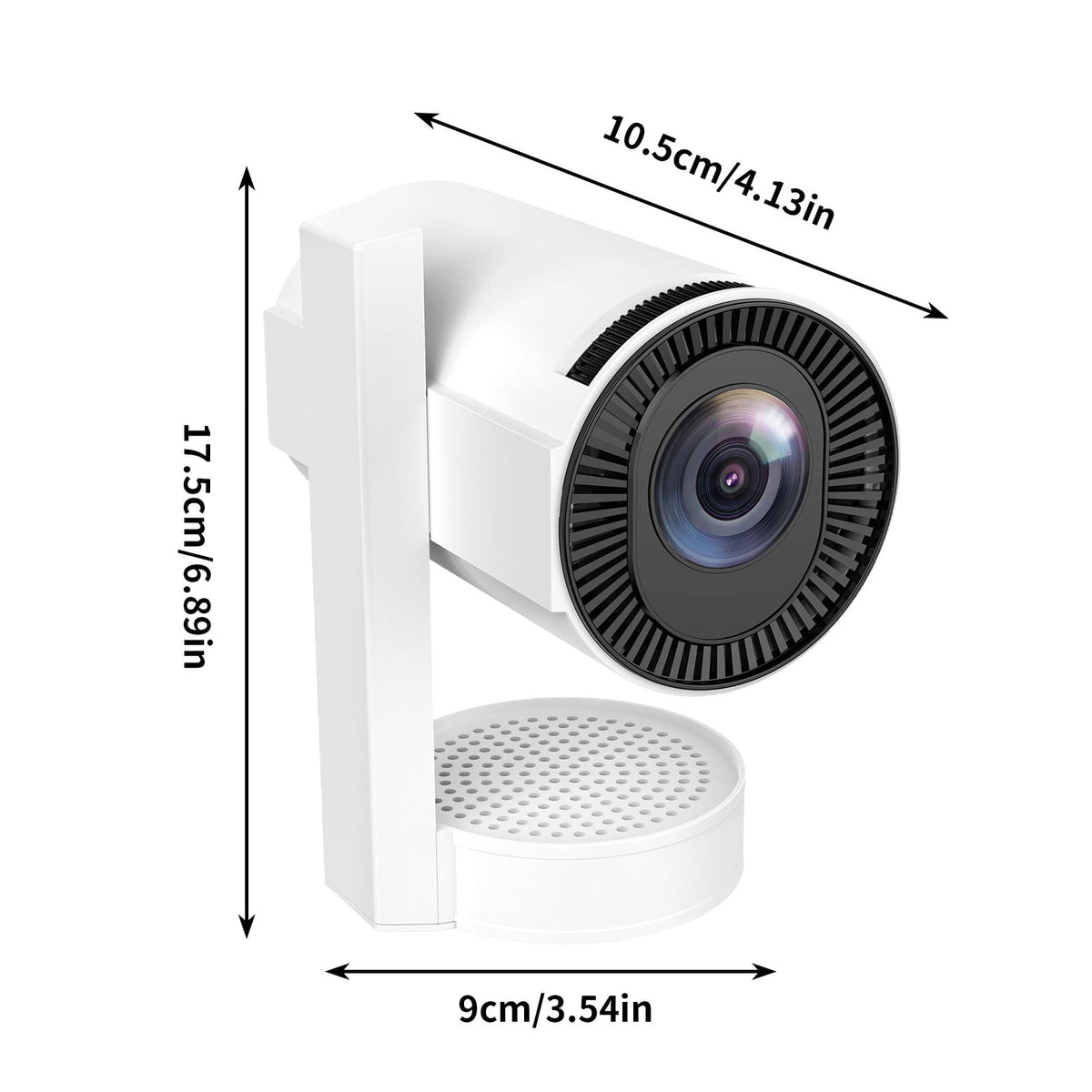 JGJJUGN Portable Mini Projector 4K Resolution Bluetooth Built-In Speaker Telescopic Stand 5G Connectivity for Home Theater Entertainment
