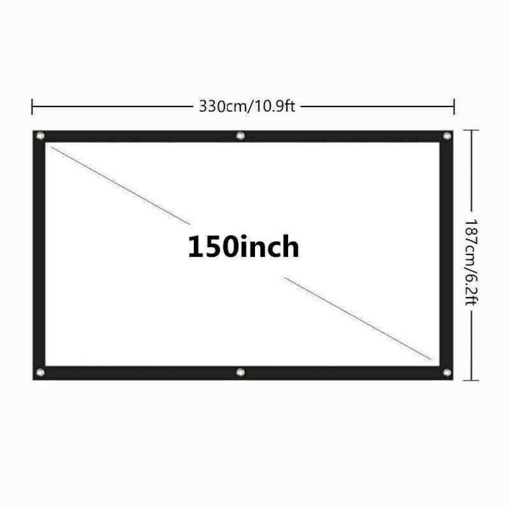 LINKPAL 60 Inch Projector Screen, Portable and Foldable Projector Screen, Double Sided Video Projector for Home, Outdoor, Office, Classroom, Wrinkle Free, Washable, Mildew Resistant