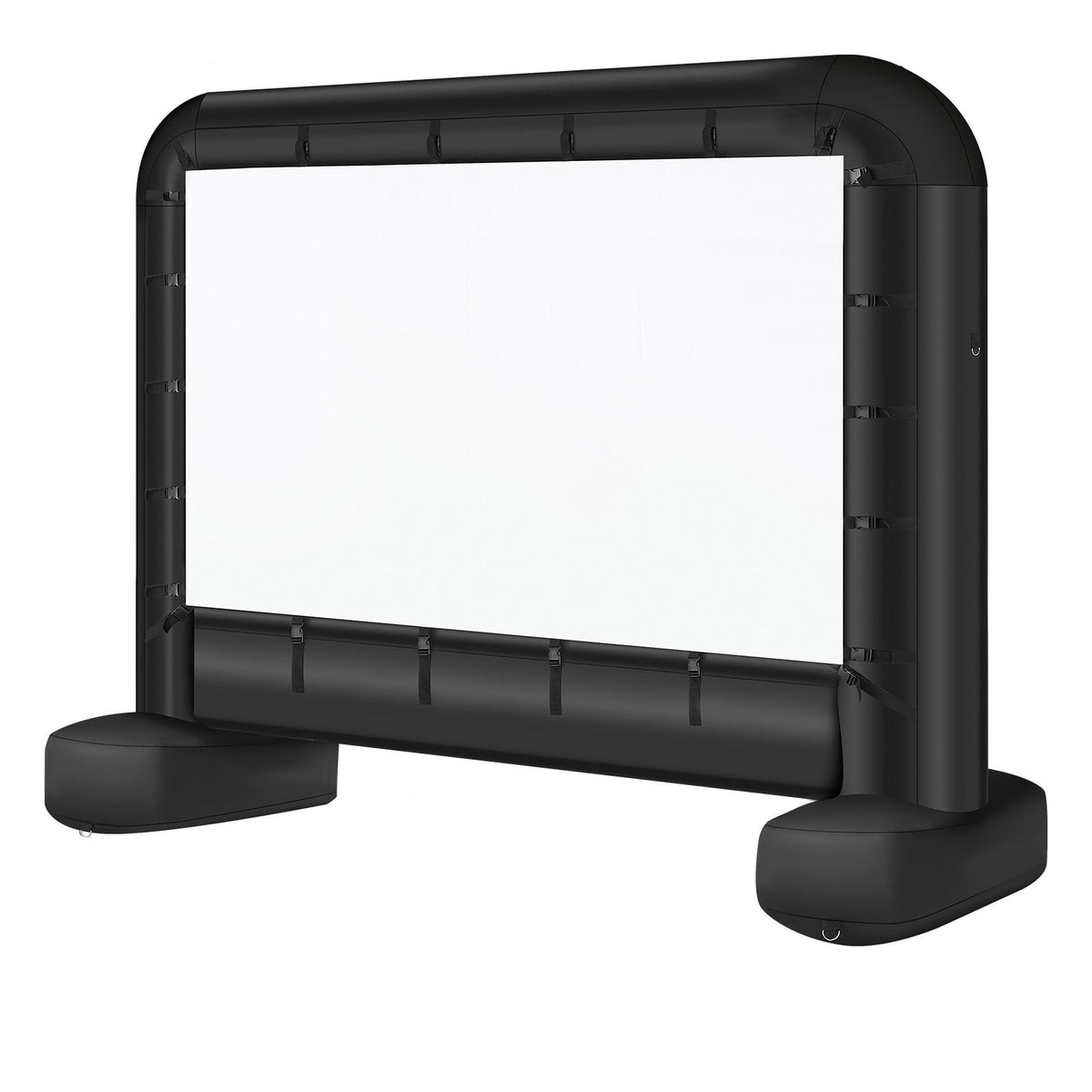 KFFKFF 14 ft Inflatable Movie Screen, 600D Washable Projector Screen with Carrying Bag, 16:9 Quick Setup for Outdoor Events, Home Theater, Parties, and Poolside Entertainment