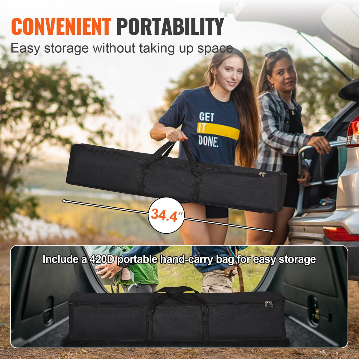 KFFKFF 100" Portable Projector Screen with Stand, 16:9, HD, 4K, Movie Screen Featuring Wrinkle-Resistant Design, for Indoor and Outdoor Use.