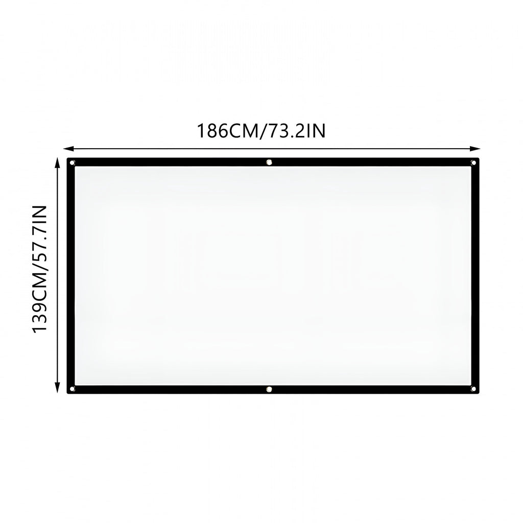 GJX 120" Portable Projector Screen with Stand,Outdoor Projector Screen,White