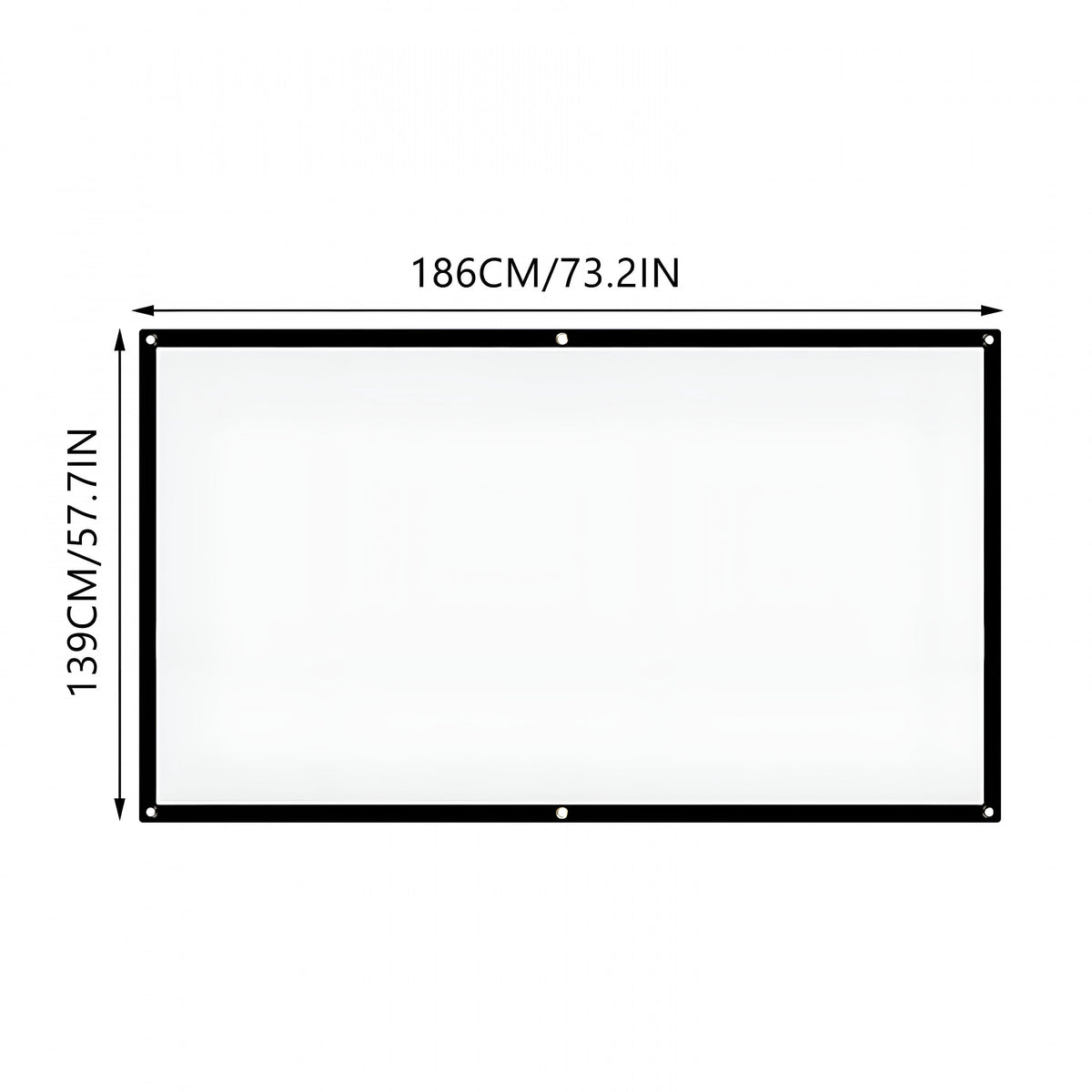 GJX 120" Portable Projector Screen with Stand,Outdoor Projector Screen,White