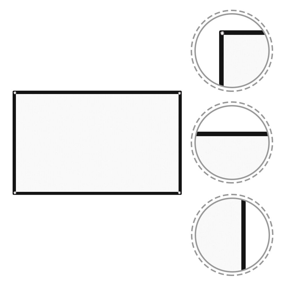 unbranded Mini Projector Screen Projection Screen Office 133X75X0.2CM White