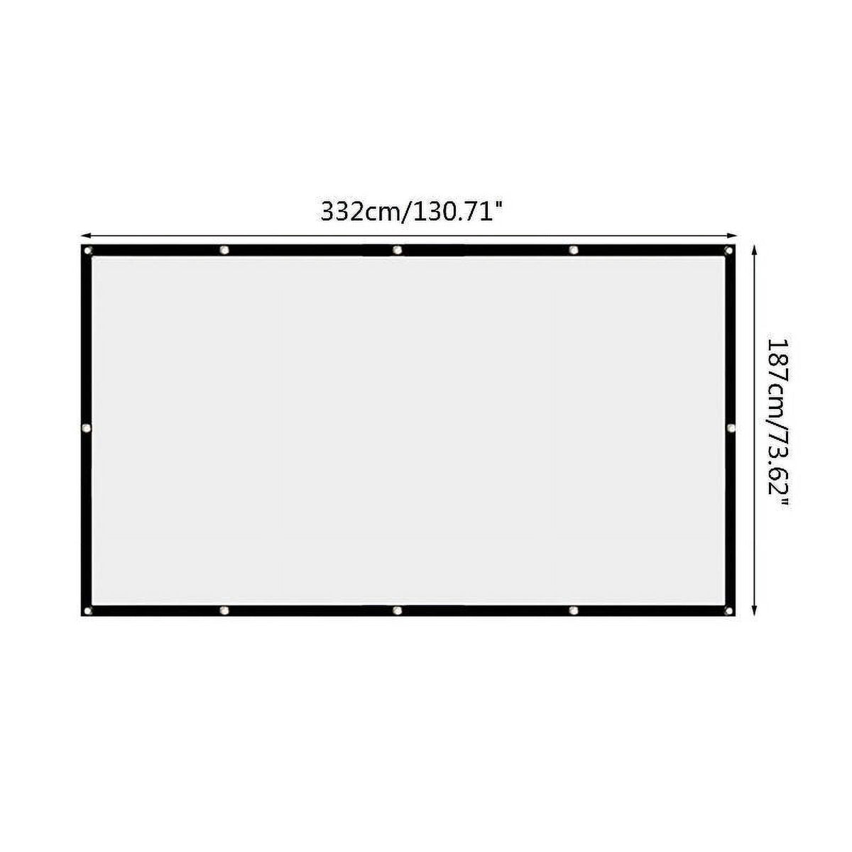 Sardfxul Projector Screen 150 inch 16:9 Foldable Anti-Crease Portable Projection Movies Screen for Home Theater Outdoor Indoor